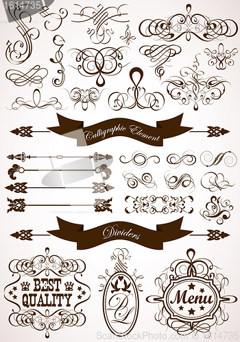 Image of Calligraphic and floral element