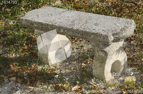 Image of old stone bench