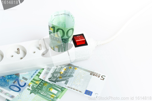 Image of concept save money with energy saving