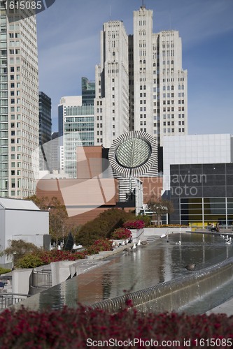 Image of Yerba Buena Gardens and Museum of mothern art San Francisco
