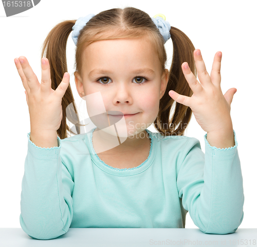 Image of Portrait of a cute little girl
