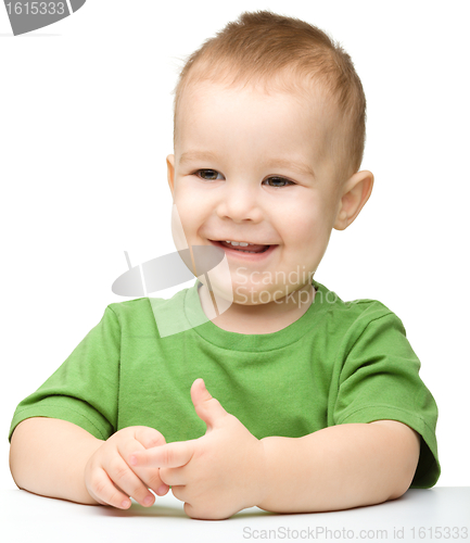 Image of Portrait of a cute little boy