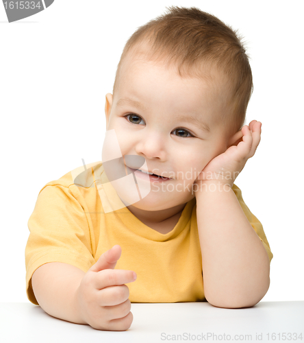 Image of Portrait of a cute and happy little boy