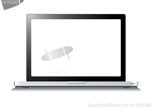 Image of Laptop computer white screen