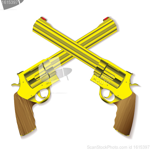 Image of Old gold handgun