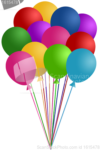 Image of Bunch of Colorful Balloons