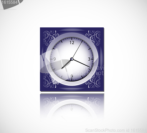 Image of blue vector clock