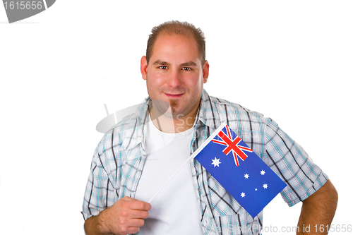 Image of Young man with australian flag