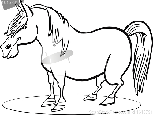 Image of Cartoon pony horse coloring page