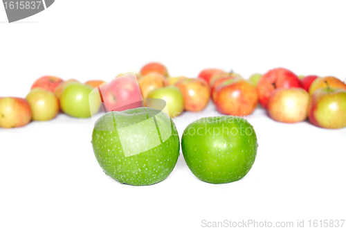 Image of Green and red apples