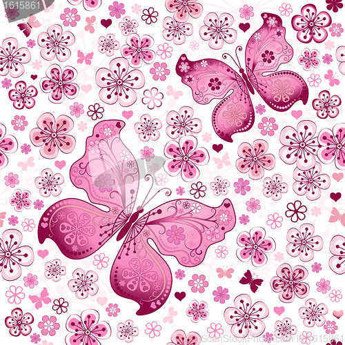 Image of Seamless spring floral pattern