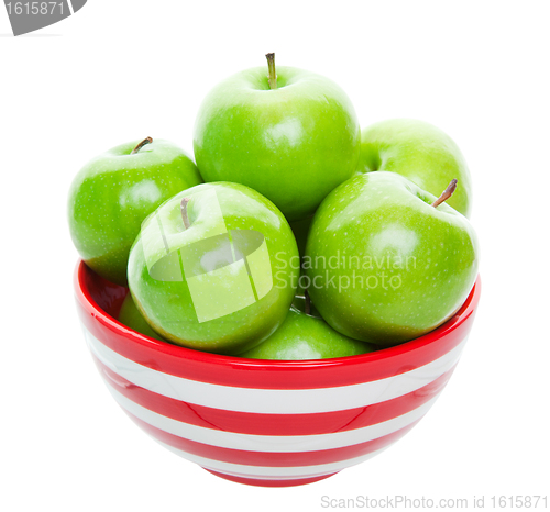 Image of Bowl of Green Apples