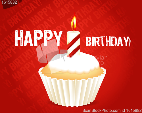 Image of Birthday cupcake Greeting card 