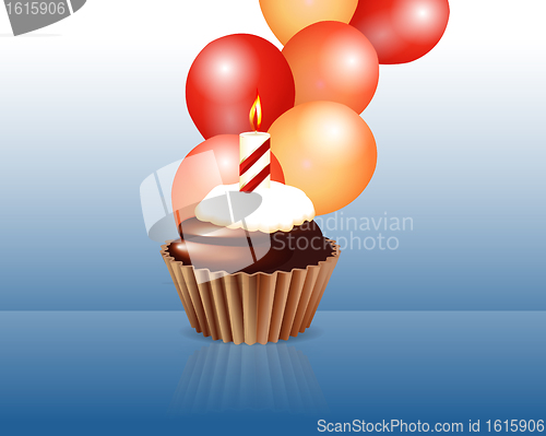 Image of Birthday cupcake Greeting card 