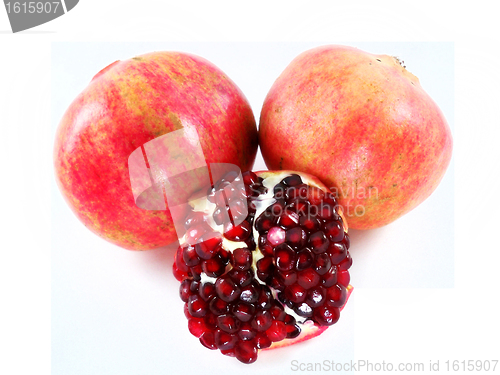 Image of pomegranate isolated on white background