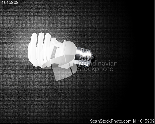 Image of one glowing Light bulb