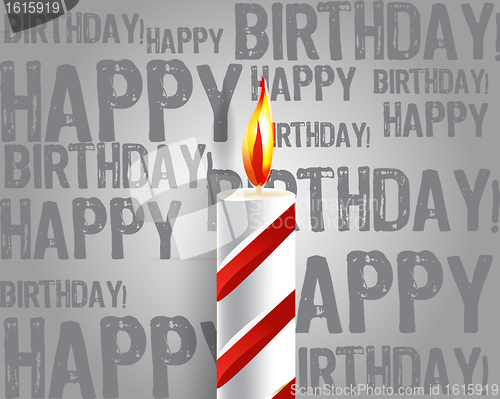 Image of burning candle and shadow on gray background 02