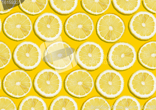 Image of seamless background of fresh lemon slices