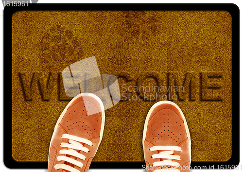 Image of welcome cleaning foot carpet 