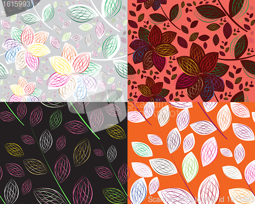 Image of A seamless leaf pattern