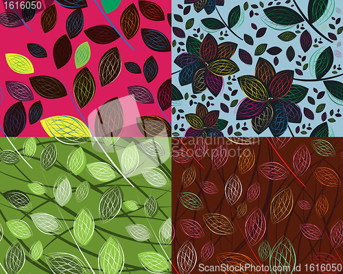 Image of A seamless leaf pattern