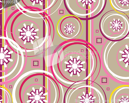 Image of Retro floral seamless background