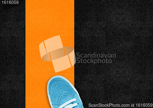 Image of Blue sport shoe 
