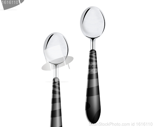 Image of spoons with plastic hand
