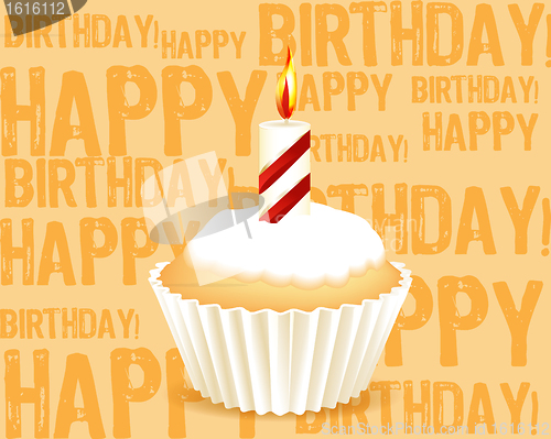 Image of Birthday cupcake Greeting card 