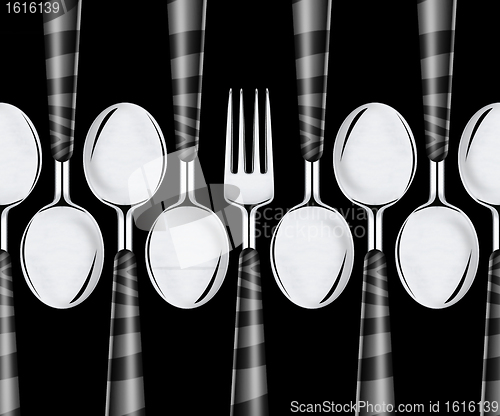 Image of Fork and spoons