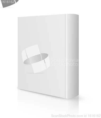 Image of Blank book cover white 