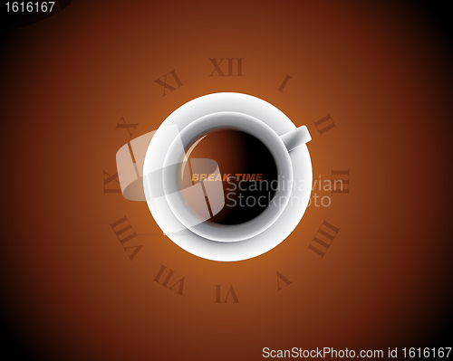 Image of Cup of Coffee like a clock