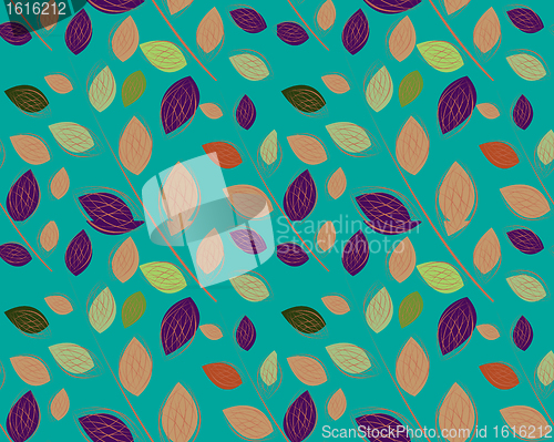 Image of A seamless leaf pattern