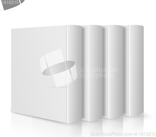 Image of Blank book cover white 