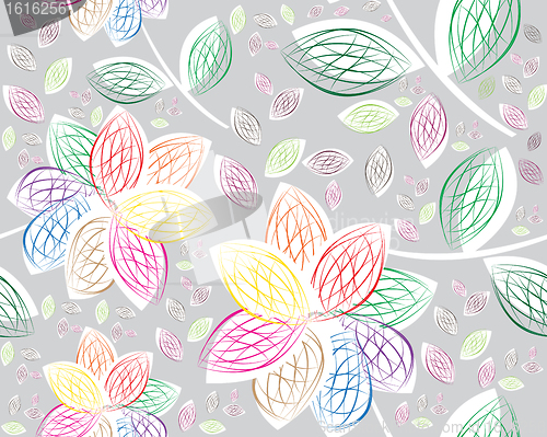 Image of Retro floral seamless background