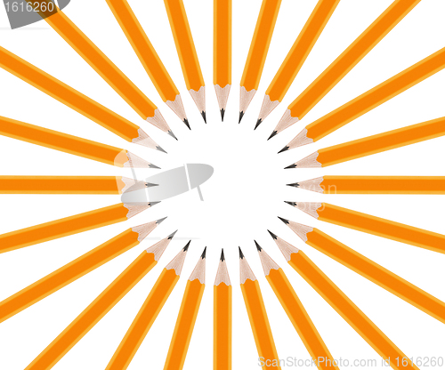 Image of Pencils pointing to center