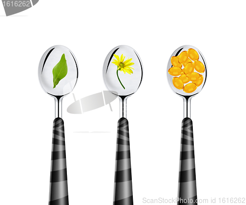 Image of spoons of pills