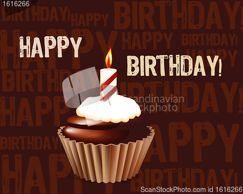 Image of Birthday cupcake Greeting card 