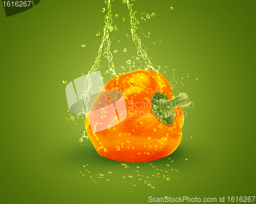 Image of Fresh orange bell pepper