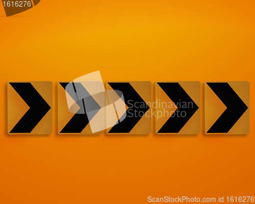 Image of Orange direction sign