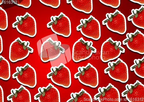 Image of seamless background of fresh straberry  slices