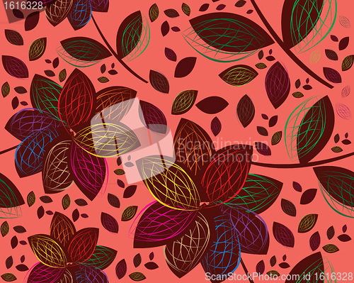 Image of Retro floral seamless background