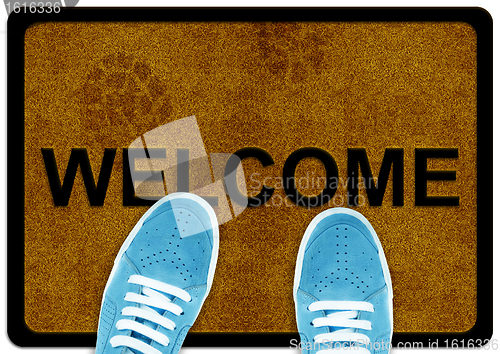 Image of welcome cleaning foot carpet 