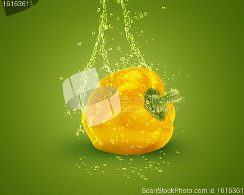 Image of Fresh yellow bell pepper