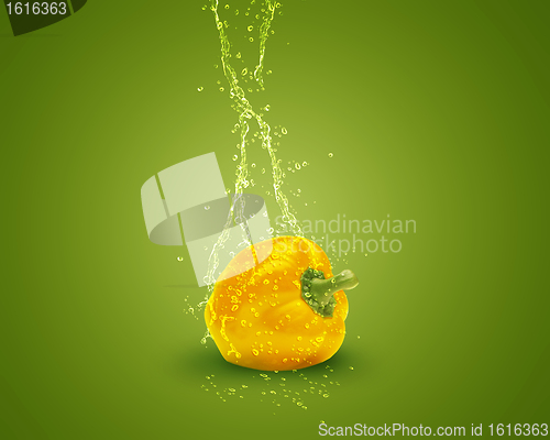 Image of Fresh yellow bell pepper