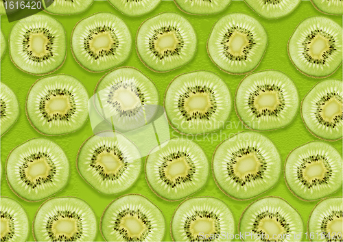 Image of seamless background of  Kiwi slices