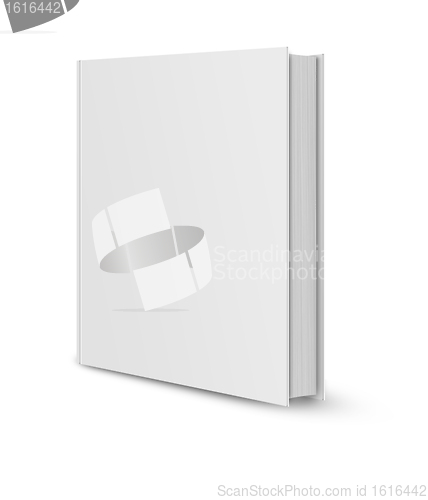 Image of Blank book cover white 