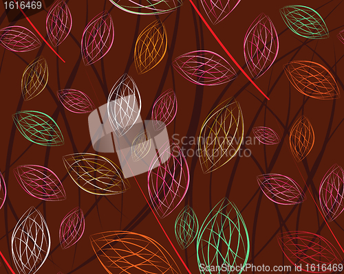 Image of A seamless leaf pattern