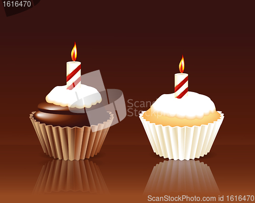 Image of Birthday cupcake Greeting card 