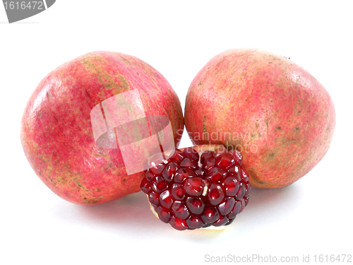 Image of pomegranate isolated on white background